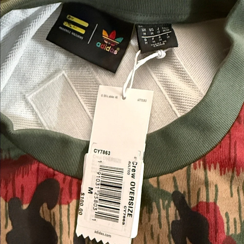 Pharrell Williams x Adidas Camouflage Sweatshirt - Green, Red, Brown